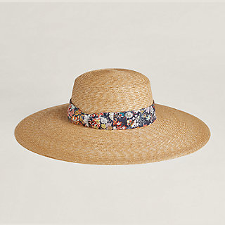（HERMES）Farrah Clou de Selle hat Hermes Etoupe Rabbit Felt Farrah Clou de Selle Hat Size 58